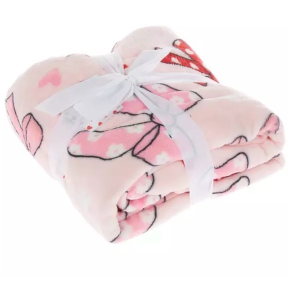 Source Unknown Other - Cozy Pink & Red Bows Throw Blanket ~ New ~ 50 x 60“